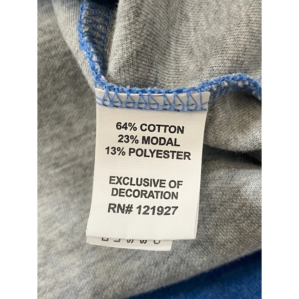 Johnnie-O Mens‎ Large Blue Heathered Cotton Modal Quarter Zip Pullover Sweater